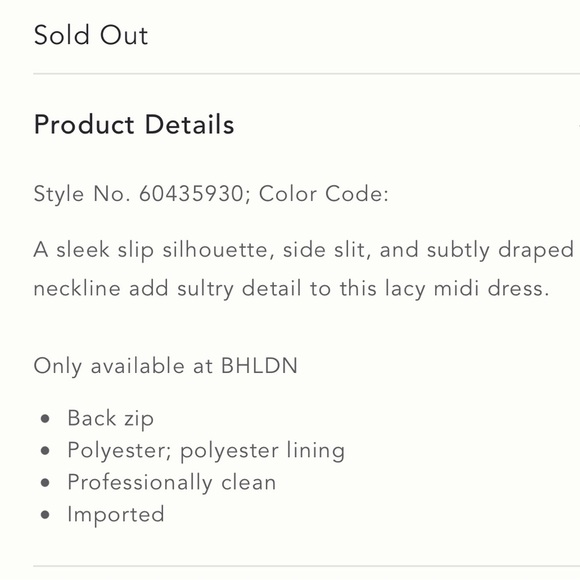 BHLDN Amsale Connie Lace Midi Slip Dress Size 6 Cowl Neck White NWT - Picture 6 of 17